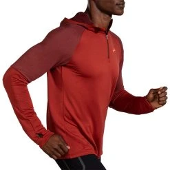 Brooks Men's Notch Thermal Hoodie - Copper/Heather Dark Copper (211402682) 8 Brooks Men's Notch Thermal Hoodie - Copper/Heather Dark Copper (211402682) -HOKA SHOP 211402 682 MV Notch Thermal Hoodie 2