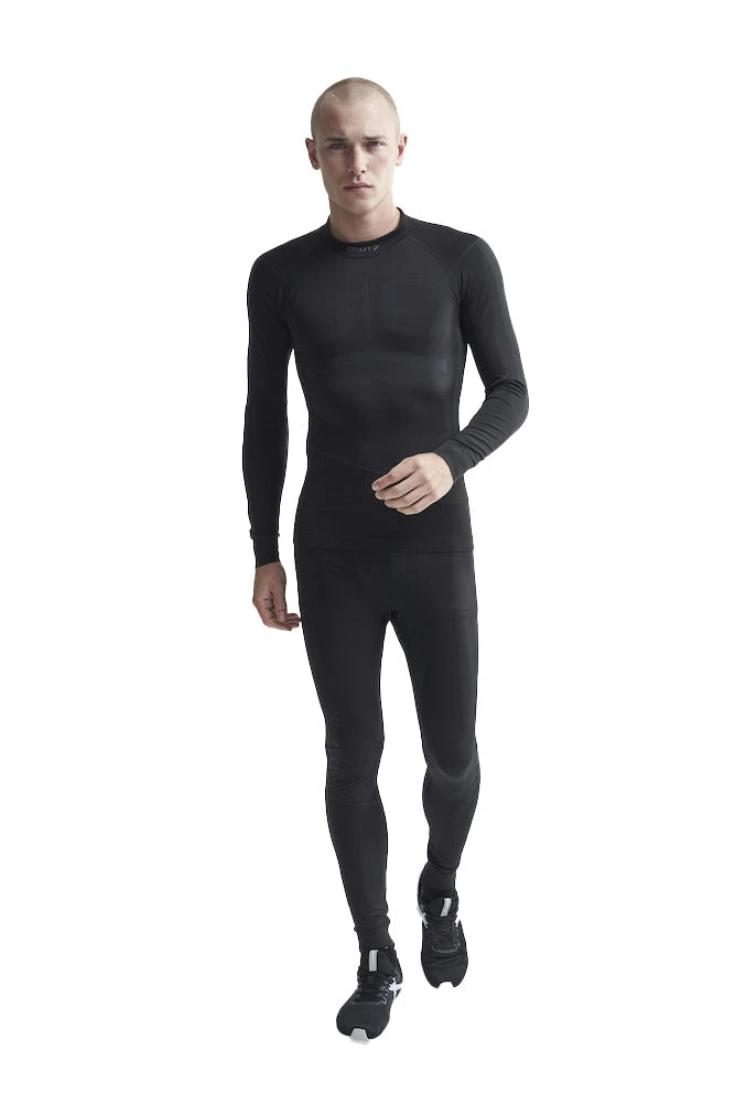 Craft Men's Active Intensity Crewneck Baselayer - Black/Asphalt (1907933-999995) 1 Craft Men's Active Intensity Crewneck Baselayer - Black/Asphalt (1907933-999995)