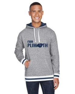 Marathon Sportswear Marathon Sports Unisex Run Plymouth Hoodie - Pepper/Navy (TS-RUNPLIMOTHPN)