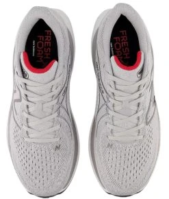 New Balance Men's Fresh Foam X 860 V13 -HOKA SHOP NewBalanceMensFreshFoamX860V13 LightAluminum TrueRed Black 4