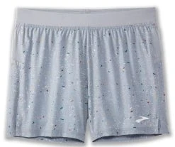 Brooks Men's Sherpa 5" Short -HOKA SHOP brooks mens sherpa 5 inch running shorts pikes peak speckle print gray 1