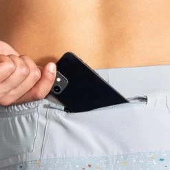 Brooks Men's Sherpa 5" Short -HOKA SHOP brooks mens sherpa 5 inch running shorts pikes peak speckle print gray