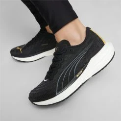 PUMA Women's Deviate Nitro 2 15 PUMA Women's Deviate Nitro 2 -HOKA SHOP puma womens deviatenitro two running shoe black gold 4