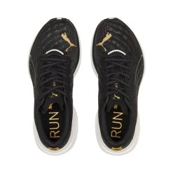 PUMA Women's Deviate Nitro 2 10 PUMA Women's Deviate Nitro 2 -HOKA SHOP puma womens deviatenitro two running shoe black gold 8