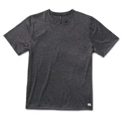 Vuori Men's Strato Tech Tee -HOKA SHOP vuori mens strato tech tee charcoal heather 1